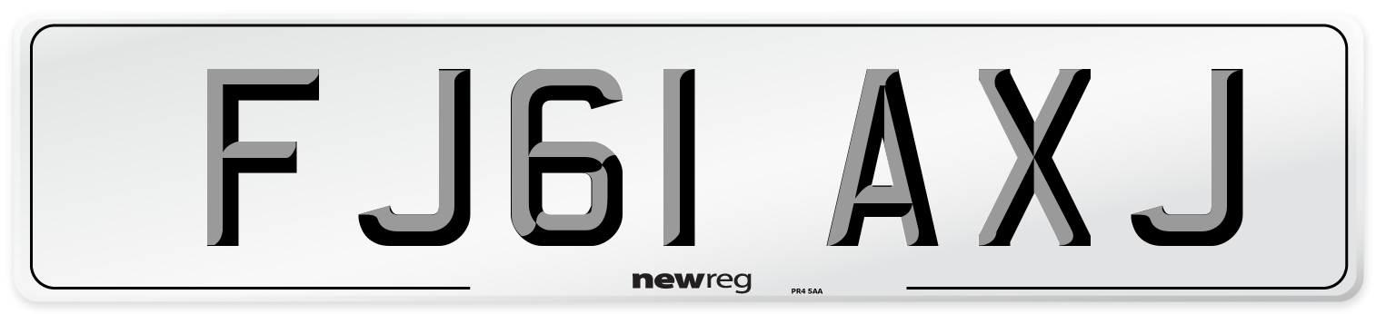 FJ61 AXJ Number Plate from New Reg